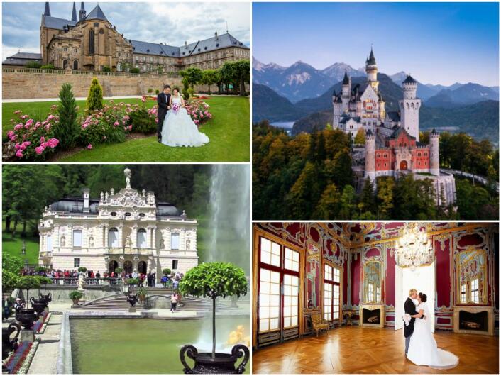 свадьба в дворцах Баварии в германии