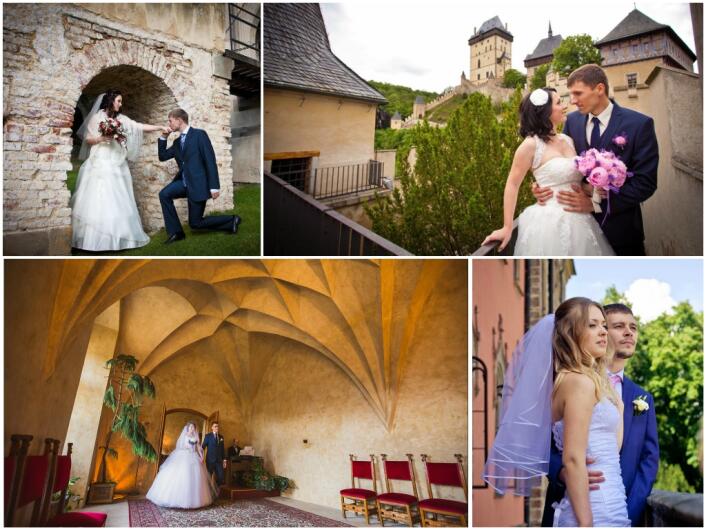 свадьба в замке Карлштейн в чехии